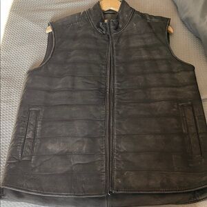 Distressed Lambskin Leather Vest